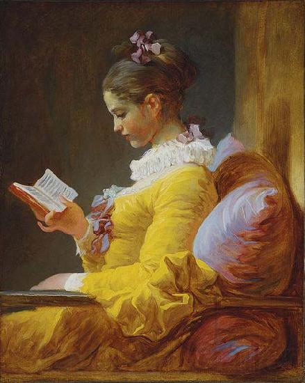 Jean-Honore Fragonard A Young Girl Reading Spain oil painting art
